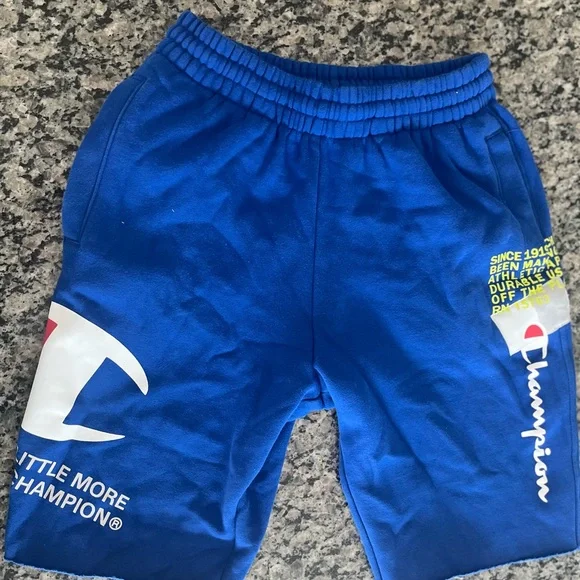 Men’s Champion Graphic Shorts, Blue, Small - Picture 1 of 4